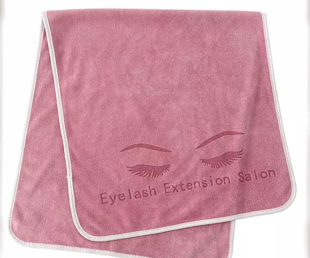 Professional Eyelashes Extension Towels A Set Of 3Towels Gray Pink