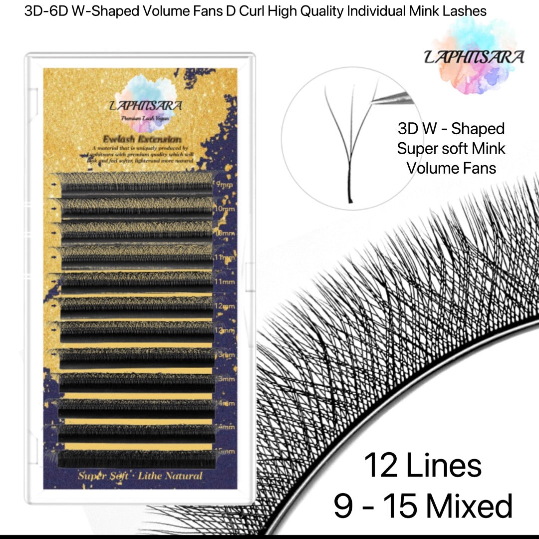 Premade Mink 3D Eyelash Extension Professional High-Quality Lashes D Curl 0.07mm