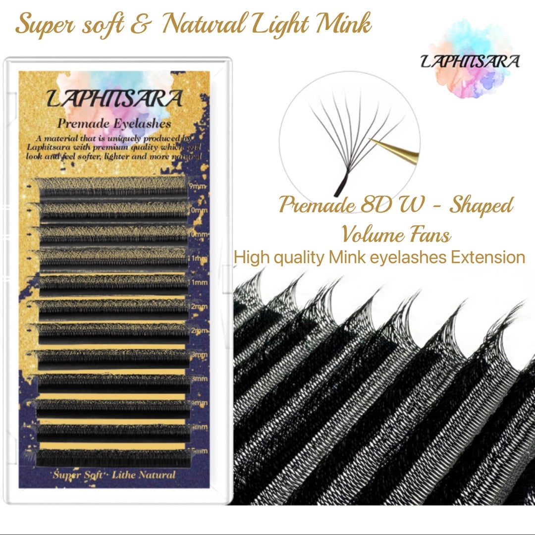 Premade Mink 8D Professional Eyelash Extension  High-Quality Lashes D Curl thickness:0.07mm
