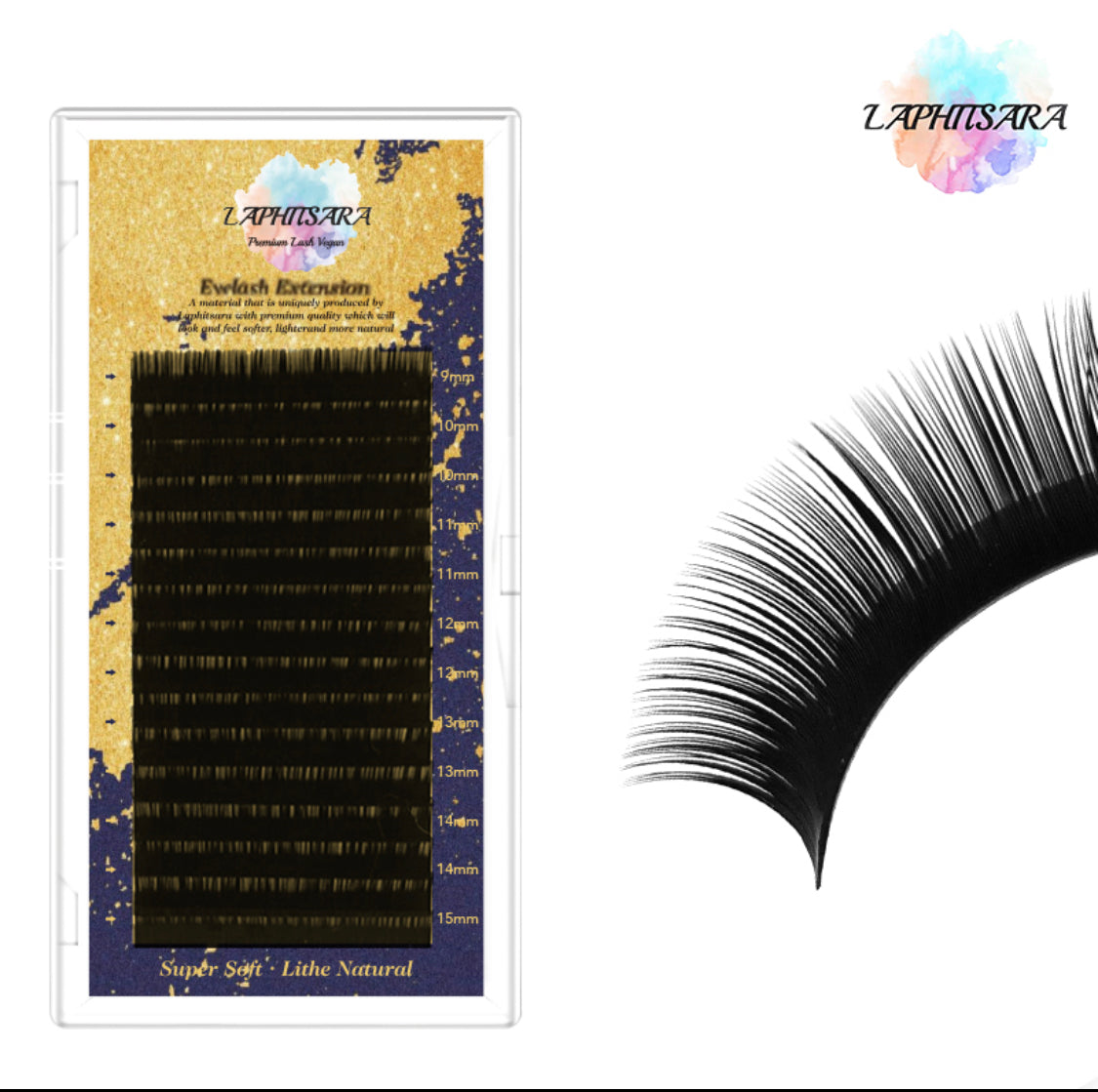 Mink Professional D Curl Silk Eye Lashes Individual False Mink 0.15mm 9-15 Mixed