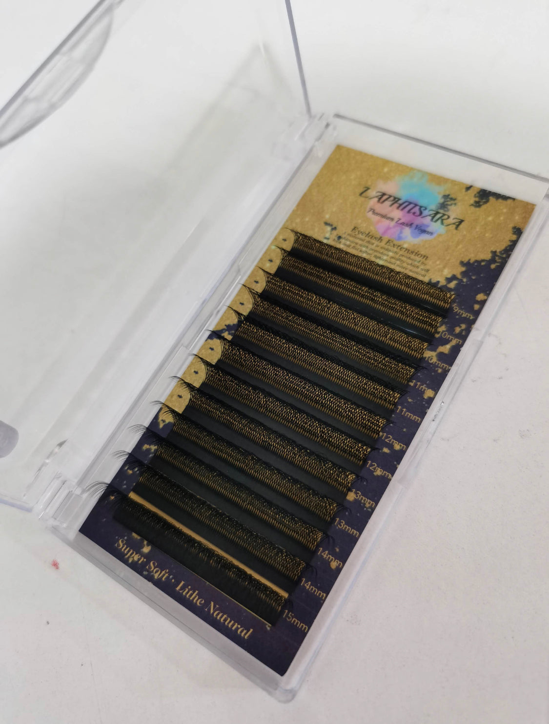 Premade Mink 4D Professional Eyelash Extension  High-Quality Lashes D Curl 9-15mm Mixed tray thickness:0.07mm