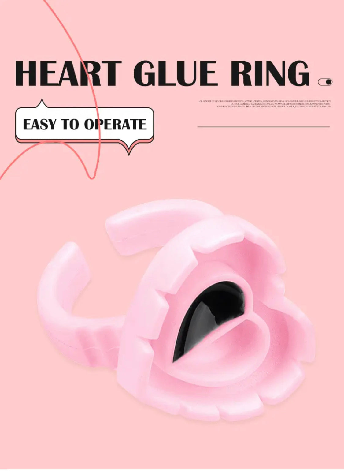 Eyelash Extension Glue Ring 100PCS Disposable Eyelash Ring Heart-shaped BLUE PINK GOLD